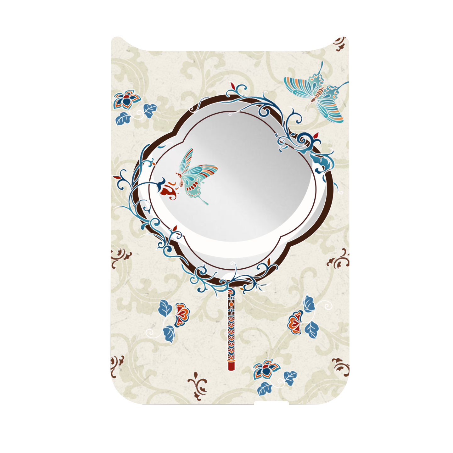 Floral Mirror (White)